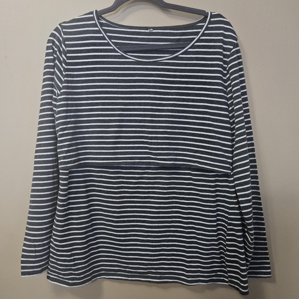 Unbranded Nursing Maternity Top Women's Size XL Cotton Blend